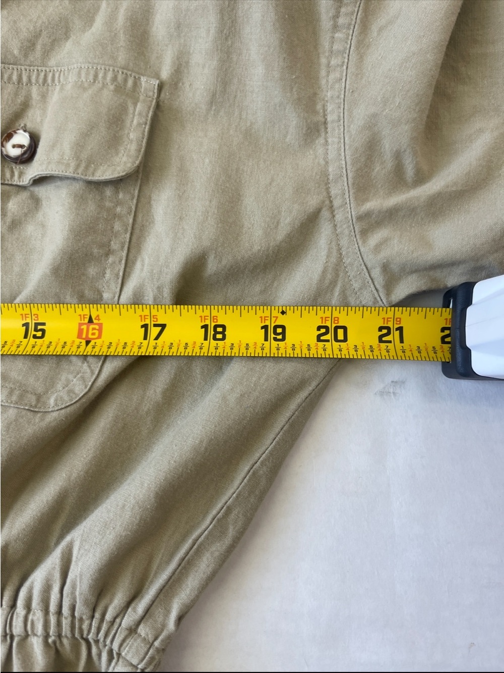 Vintage Impromptu Khaki Shirt Dress Size 12 Tall w Matching Belt 100% Cotton - Picture 7 of 7